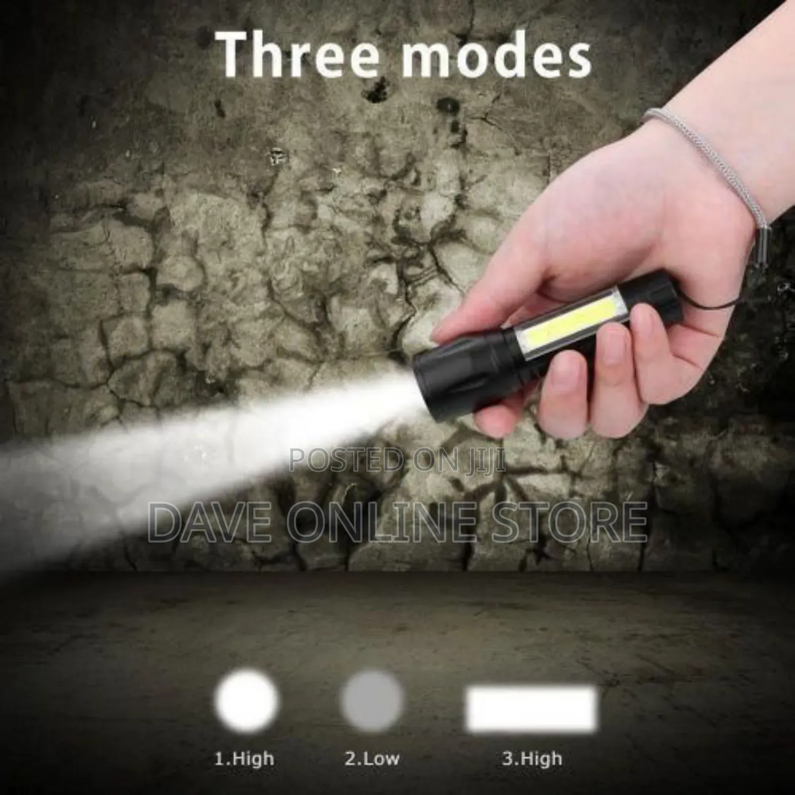 USB Rechargeable Portable LED Flashlight Outdoor Torch 5124
