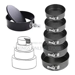 Set of Non-Stick Cake Mould Pans - Black.