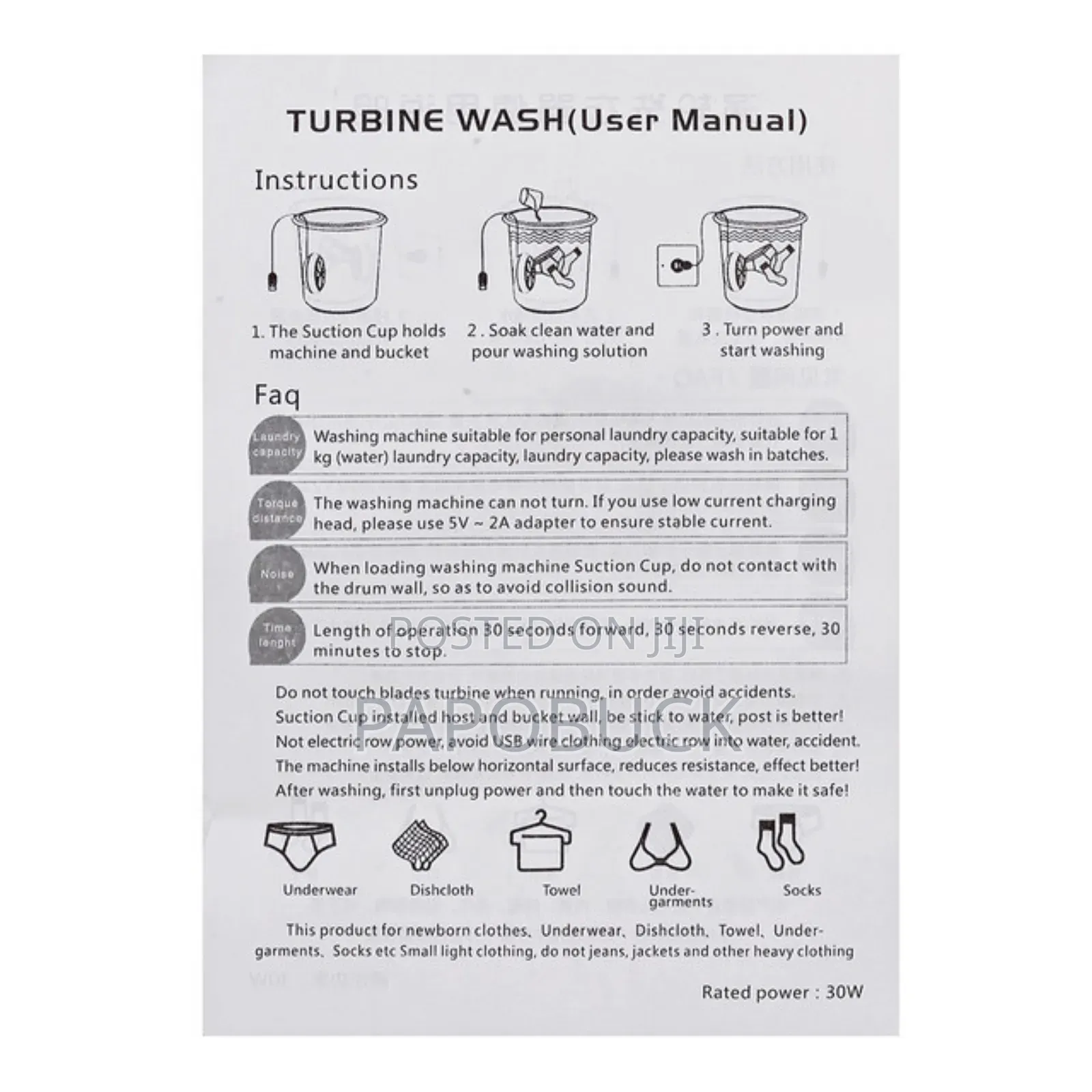 Portable Mini Turbine Wash