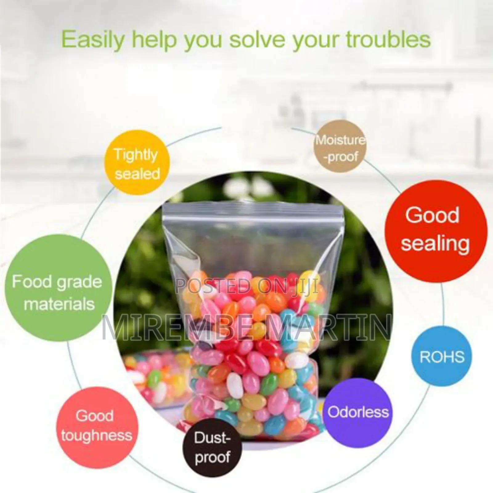 Zip Lock Bags 100 PCS Self Adhesive Seal Plastic Opp Bags