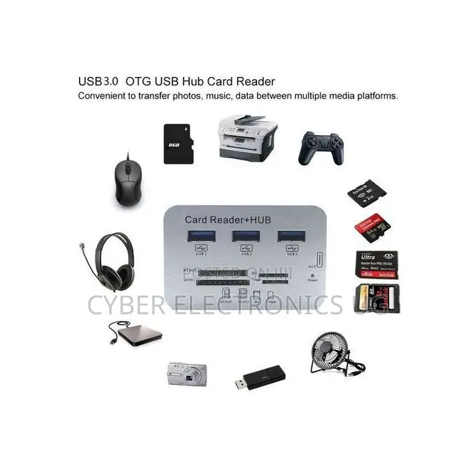 7 in 1 Usb 3.0 Combo Card Reader Hub Ultra Fast Speed