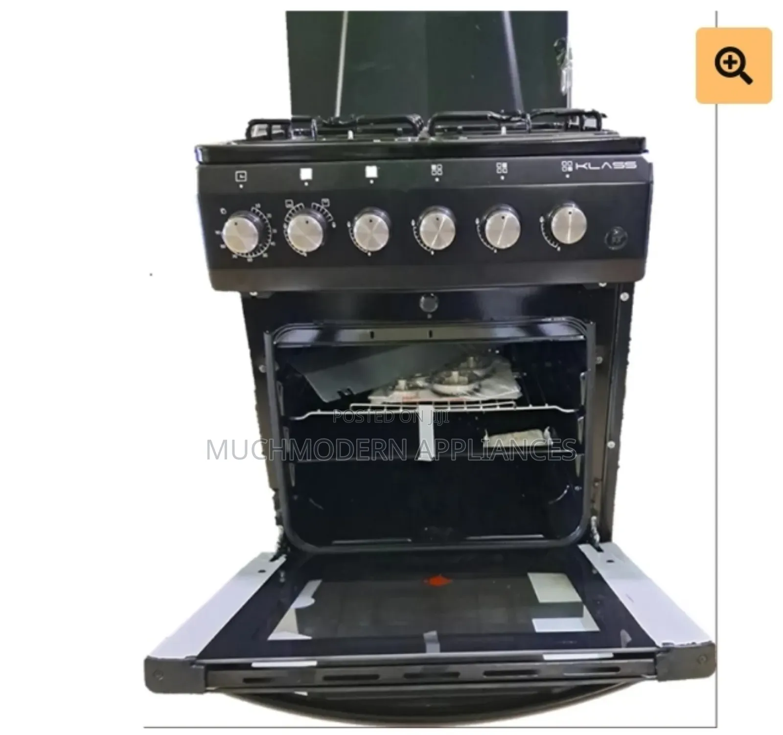 Klass Cooker 60x60cm,4gas,Oven Grill,Lamp Time4tte-6640 BLK