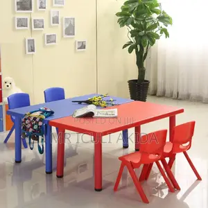 Plastic Kids Kindergarten Nursery School Rectangle Table