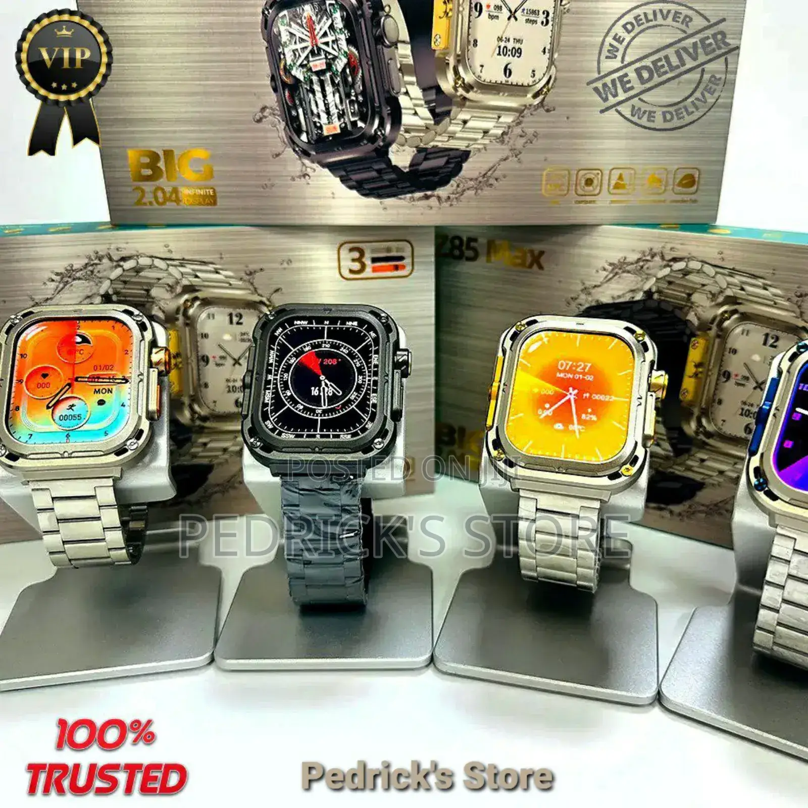 Fully Waterproof Smart Watch, Wireless Charging.