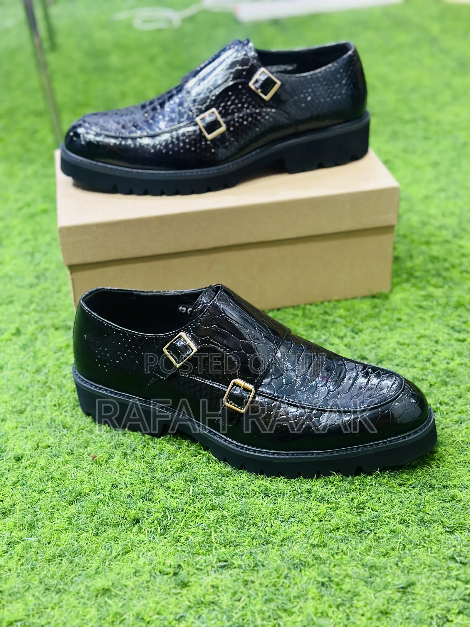 Original Double Buckle Lacoste Shinny Oxford Shoes