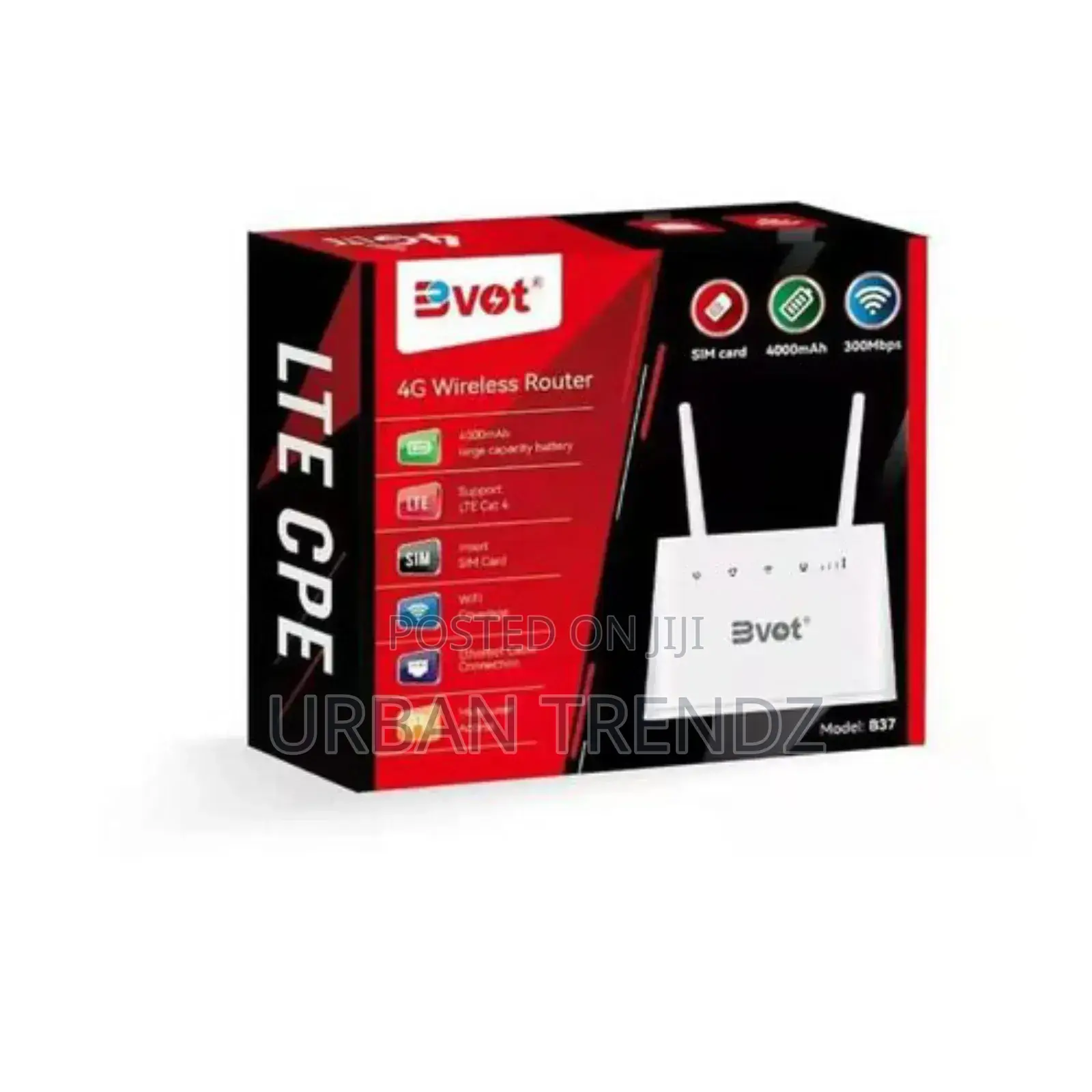 BVOT B37 4G LTE Router 4000mah 300mbps Rechargeable Router