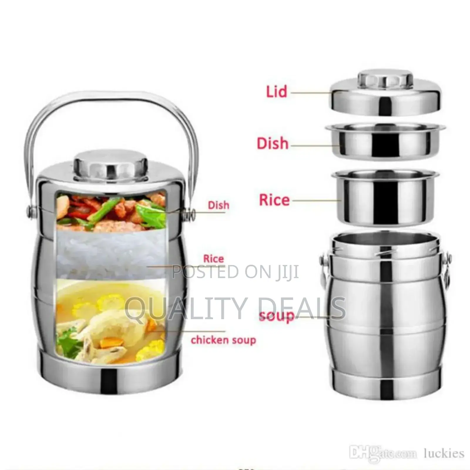 Stainless Steel Food Flask - Silver