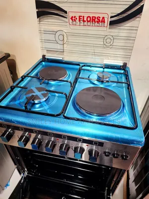 Florsa 60cm by 60cm 2+2 Gas Cooker Stainless Steel