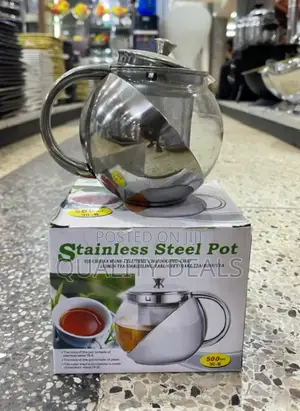 500ml Stainless Steel Glass Teapot