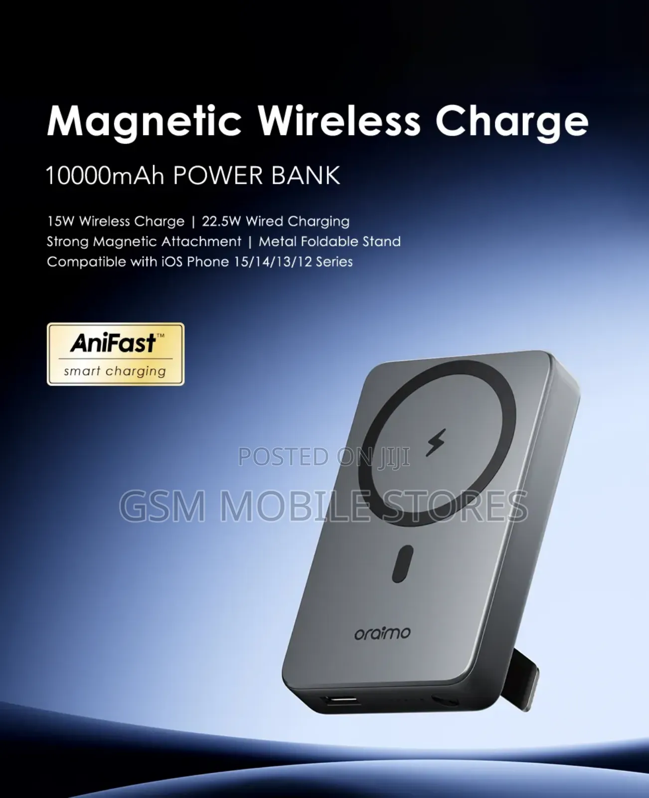 Oraimo Magpower 15 10000mah Wireless and Wired Power Bank
