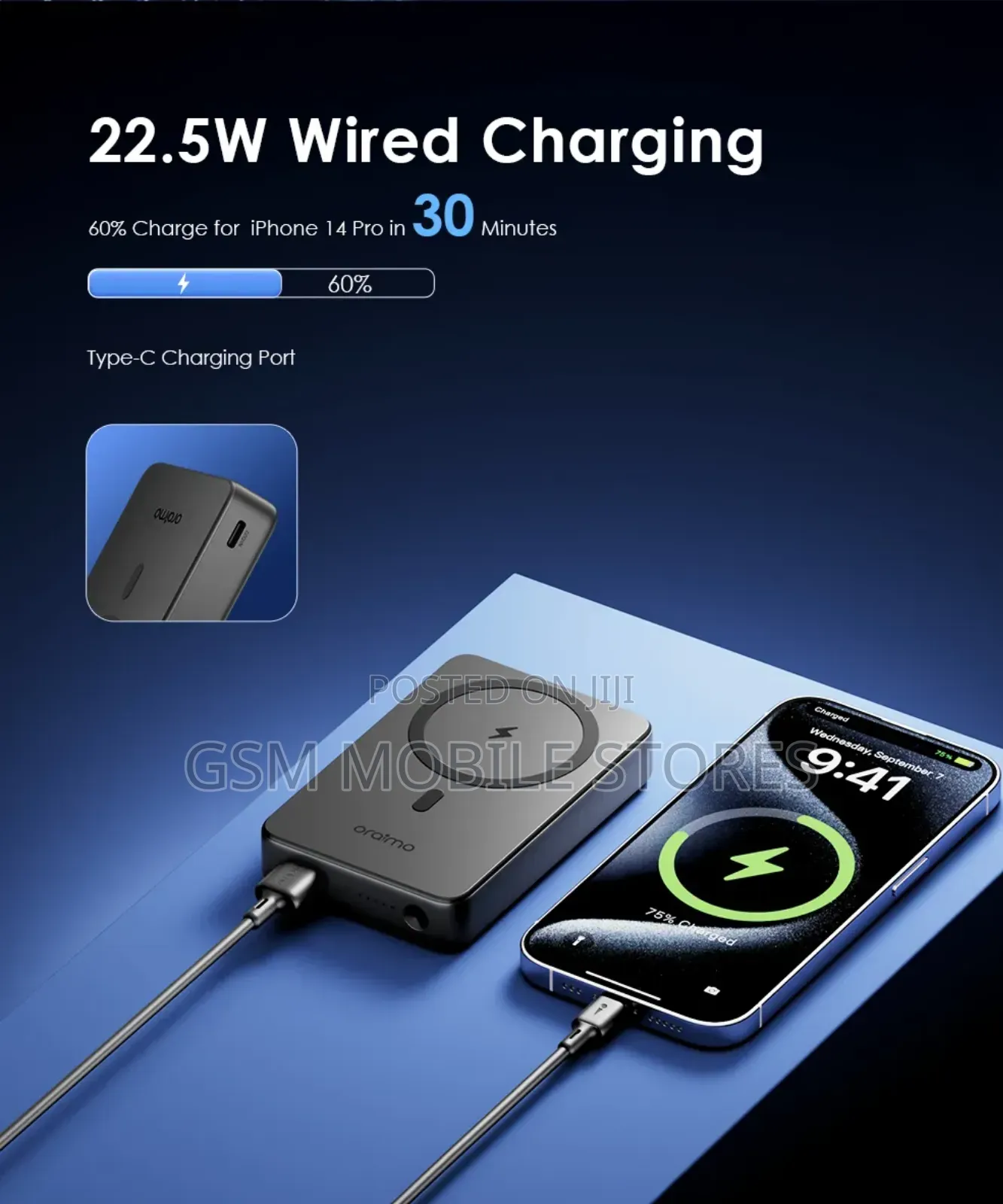 Oraimo Magpower 15 10000mah Wireless and Wired Power Bank