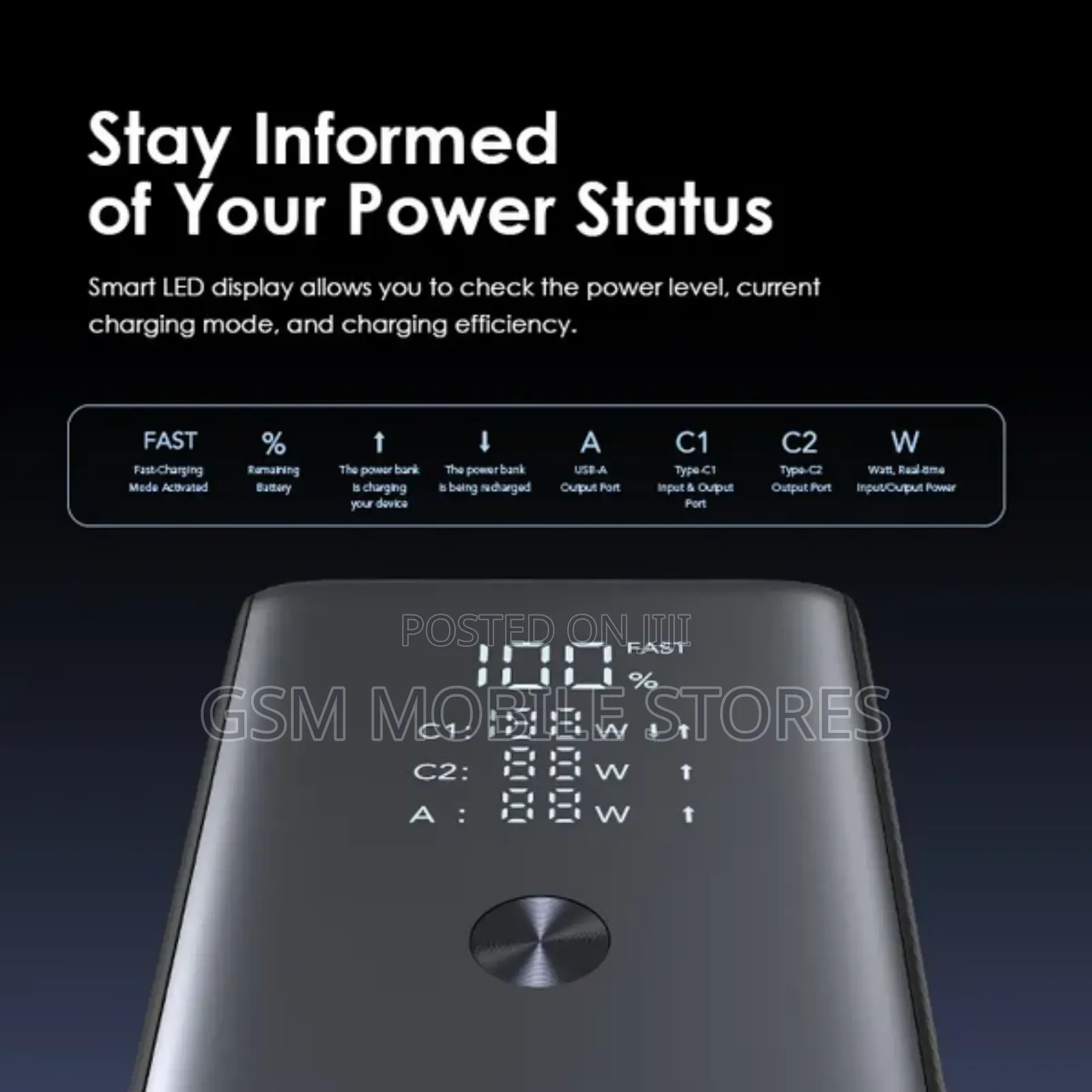 Oraimo Powerjet 130 27600mah 130w Power Bank