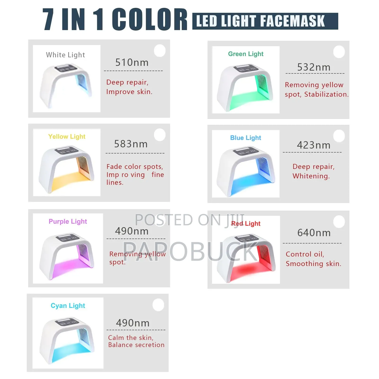 7 Colors Led Skin Light Therapy