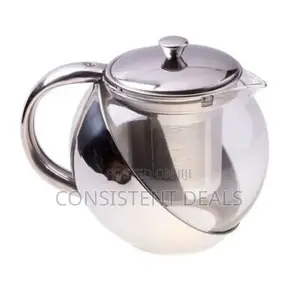 Clear Glass and Stainless Steel Teapot 750ml