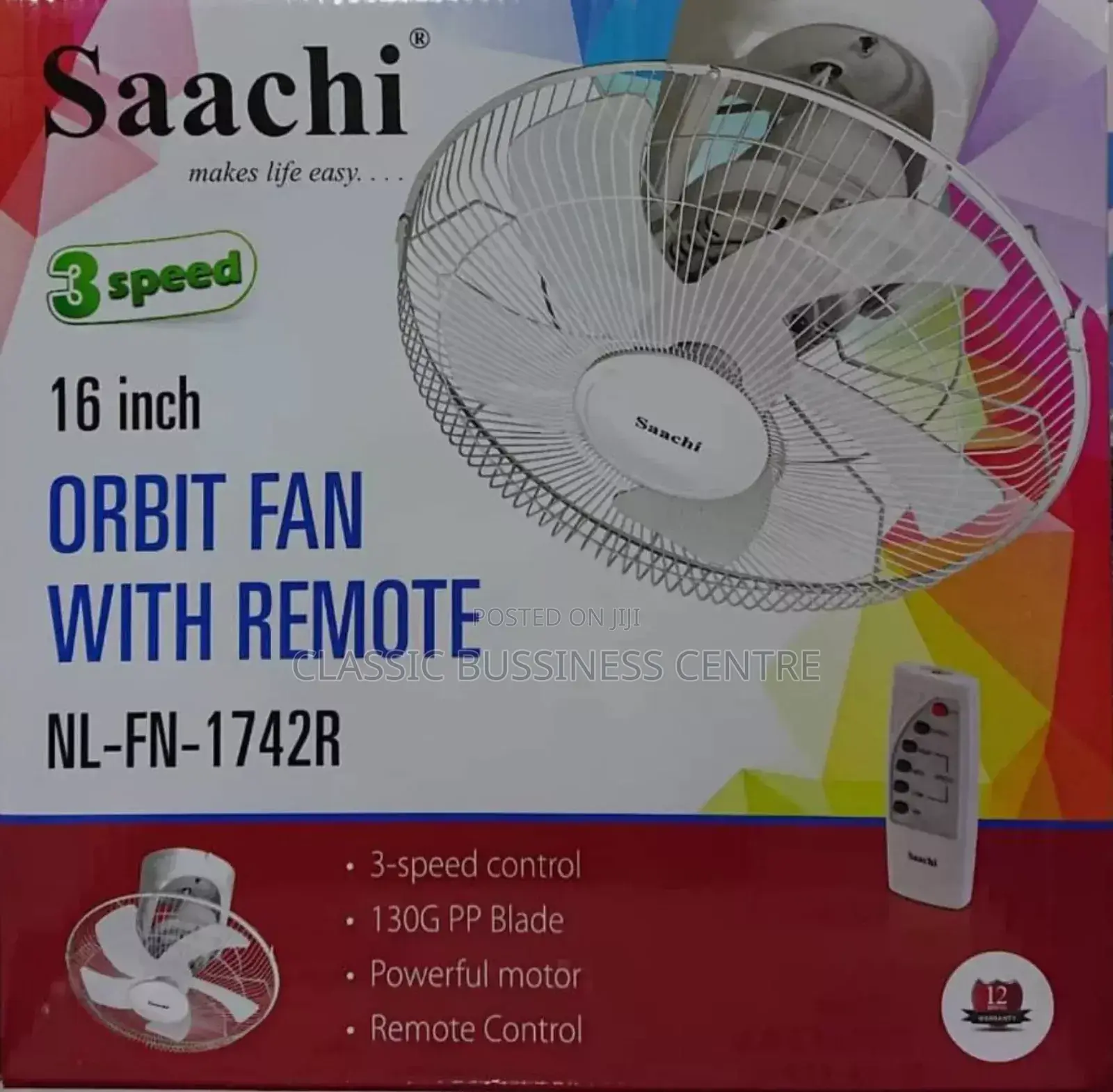 Saachi Ceiling Fan With Remote
