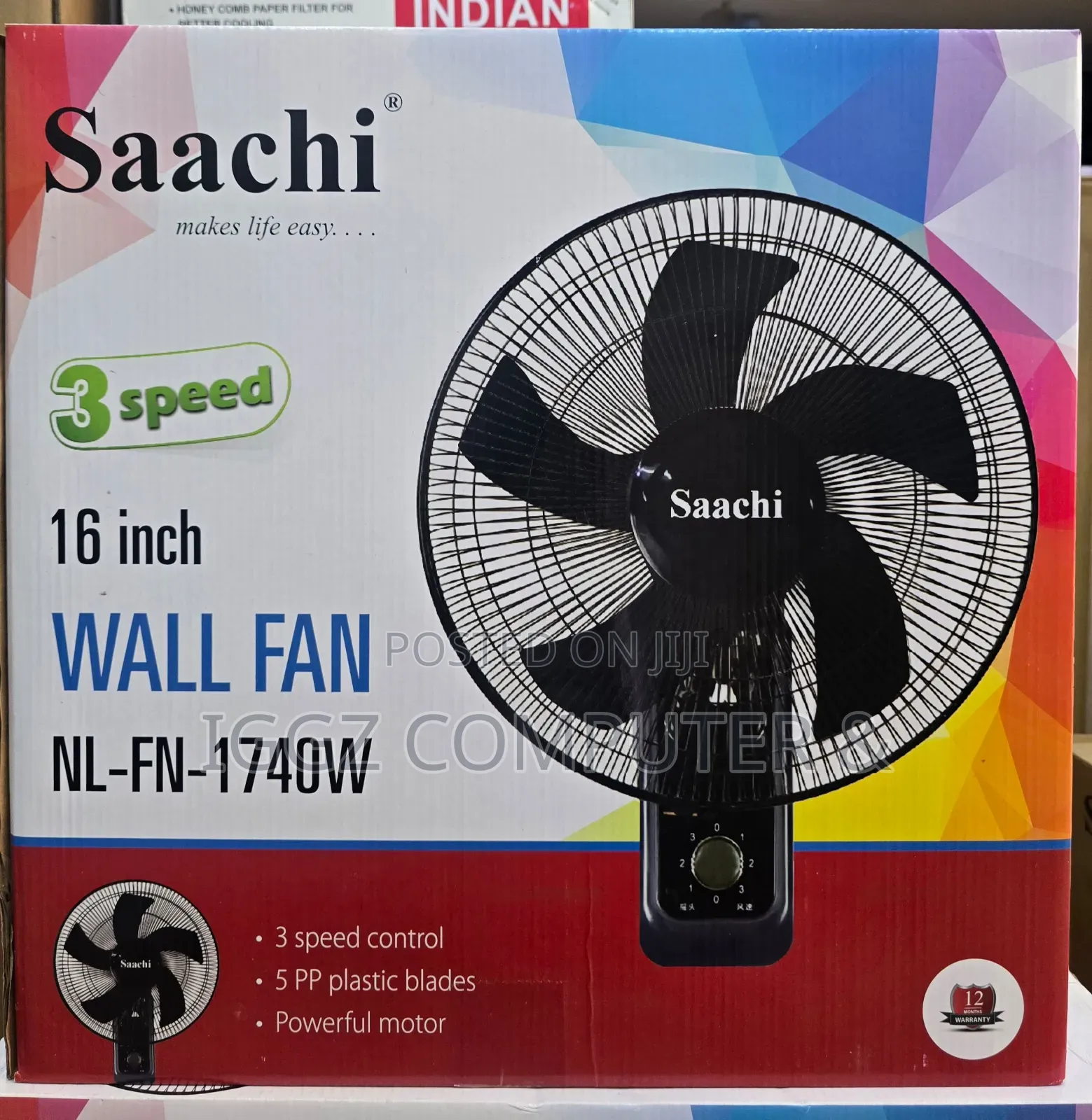Saachi 16 Inch Wall Fan(1740W)