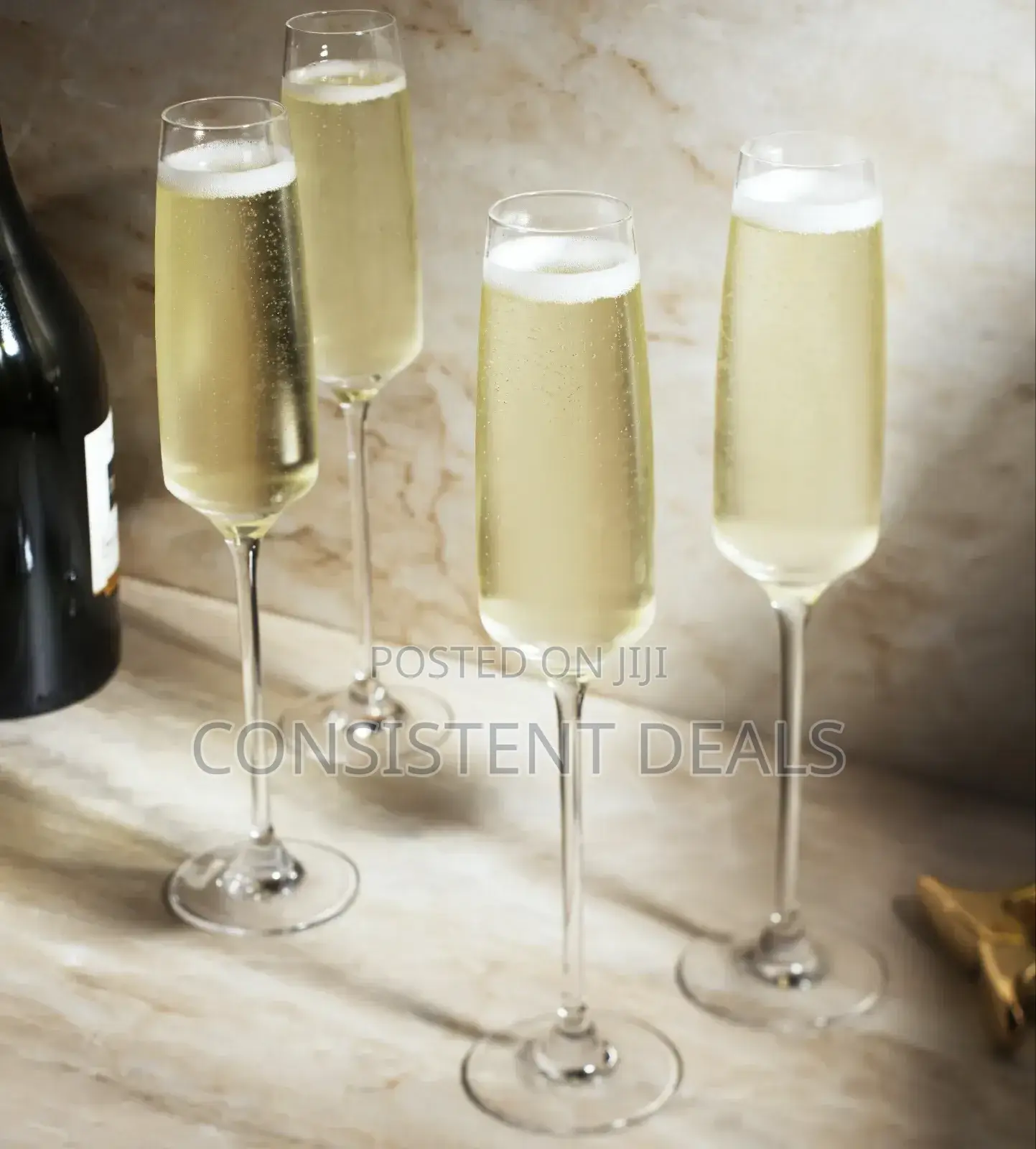 6pcs High Stem Champagne Glasses
