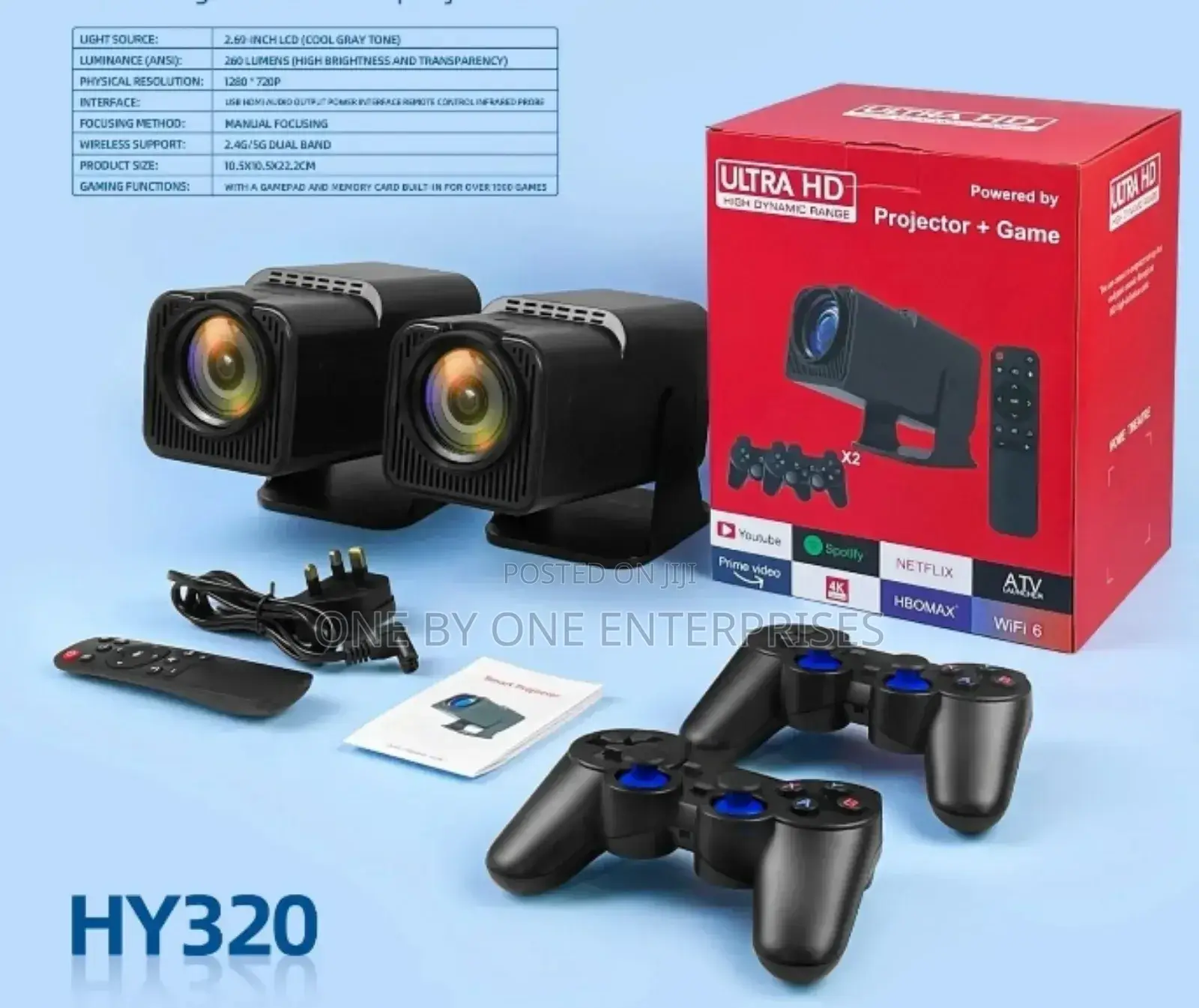 HY320 Mini Portable Game Controller Home Projector