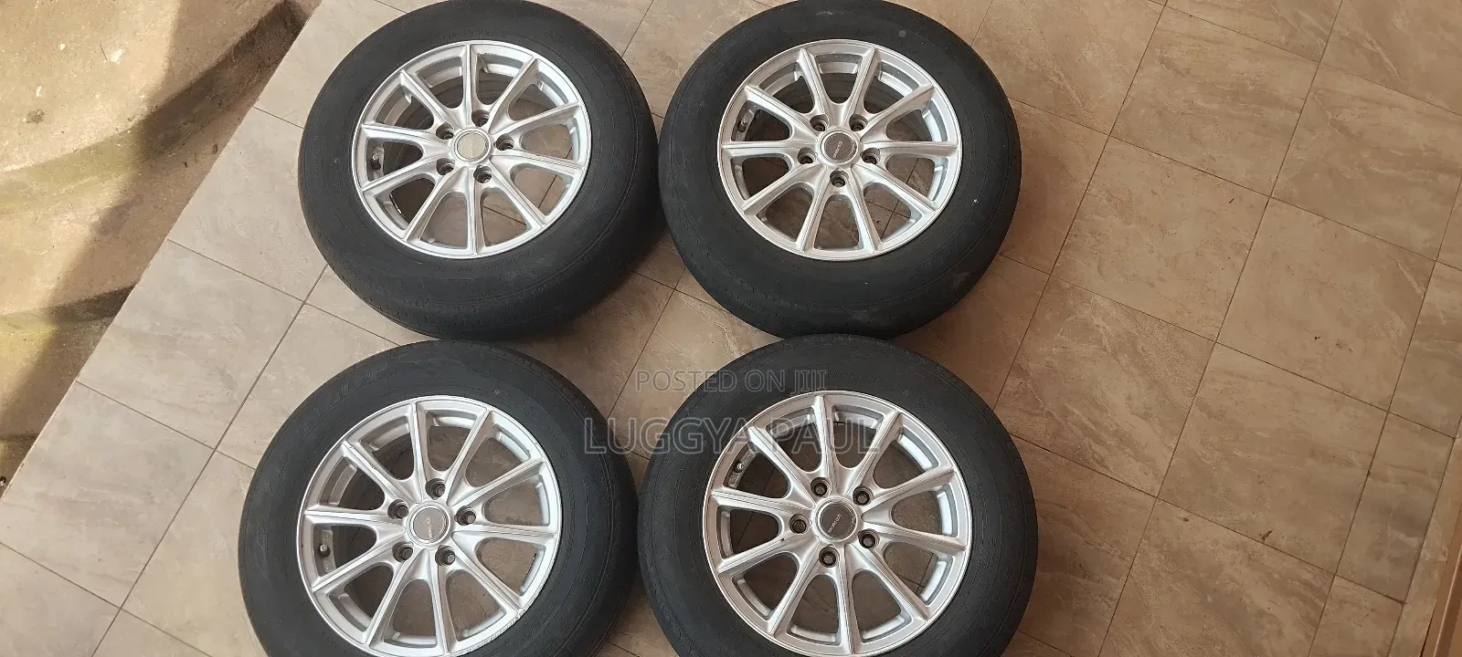 15 Inch Rims With Used 195/65 Dunlop Tyres