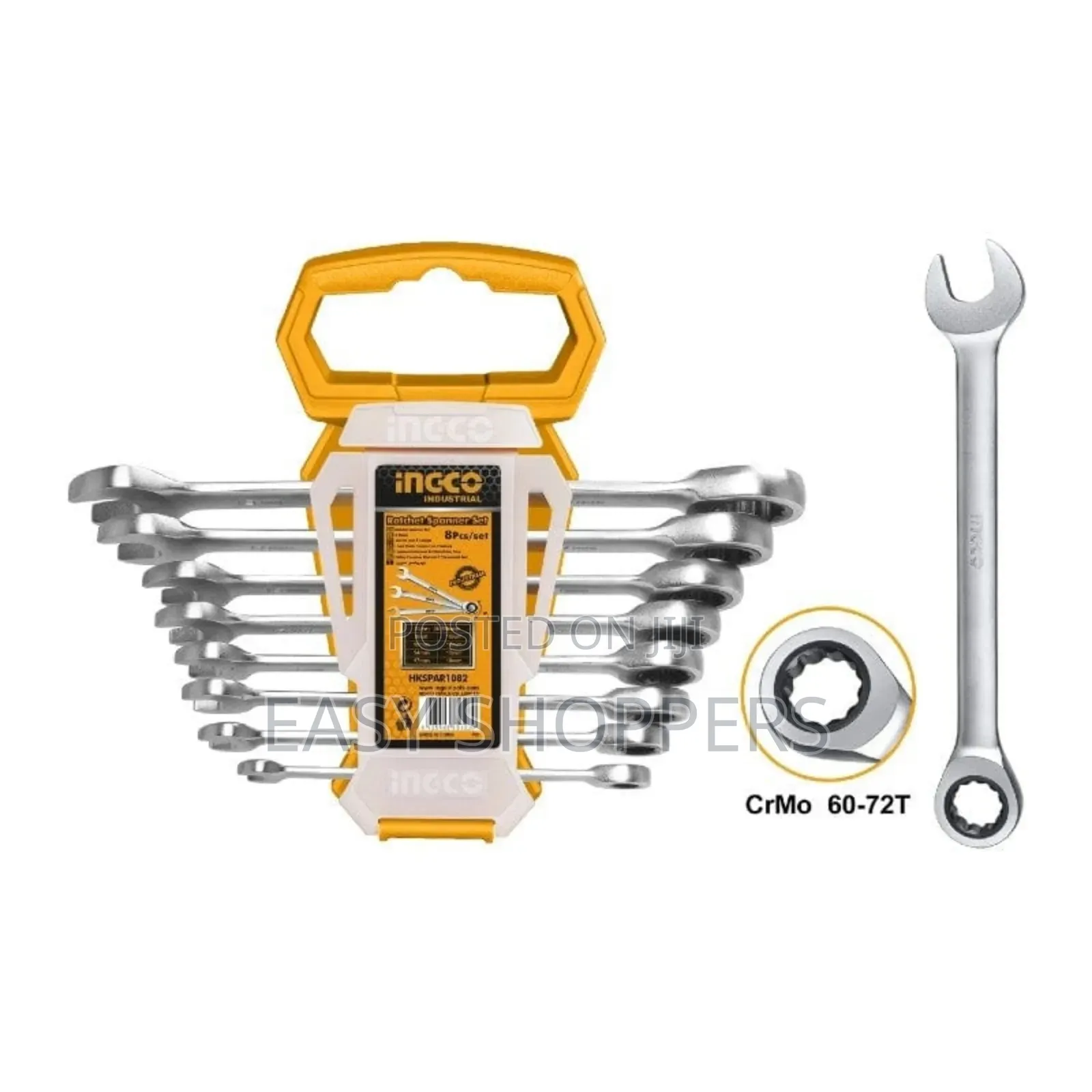 Ingco 8 Pieces Ratchet Spanner Set 8-19mm – HKSPAR1082