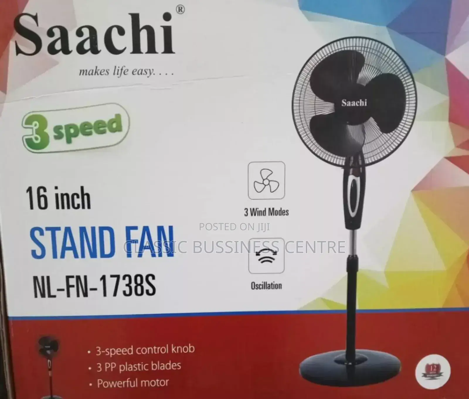 Saachi Electric Stand Fan