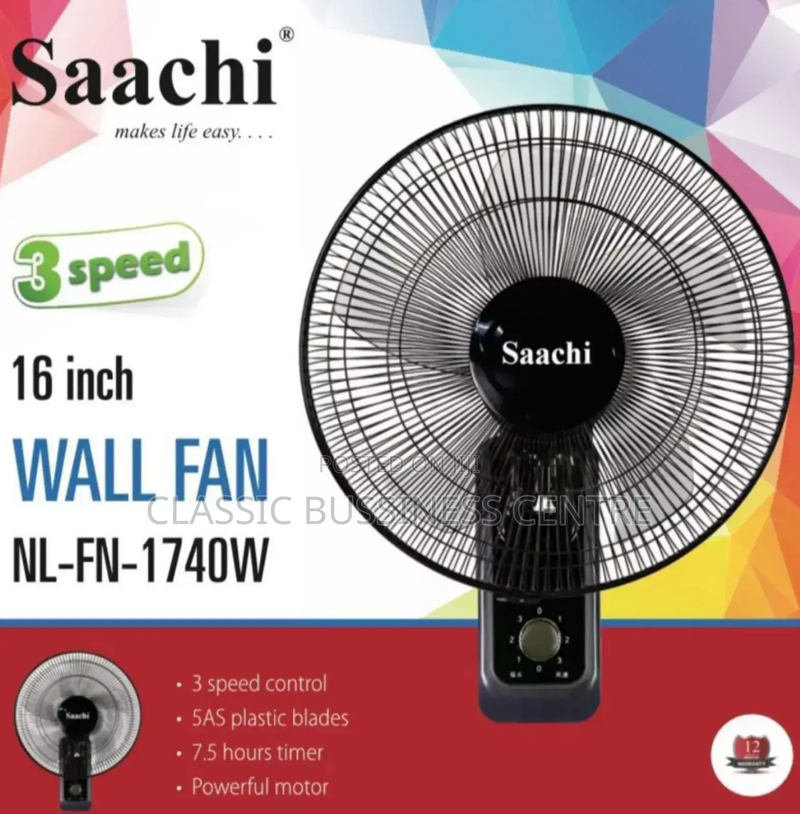16 Wall Mounted Fan
