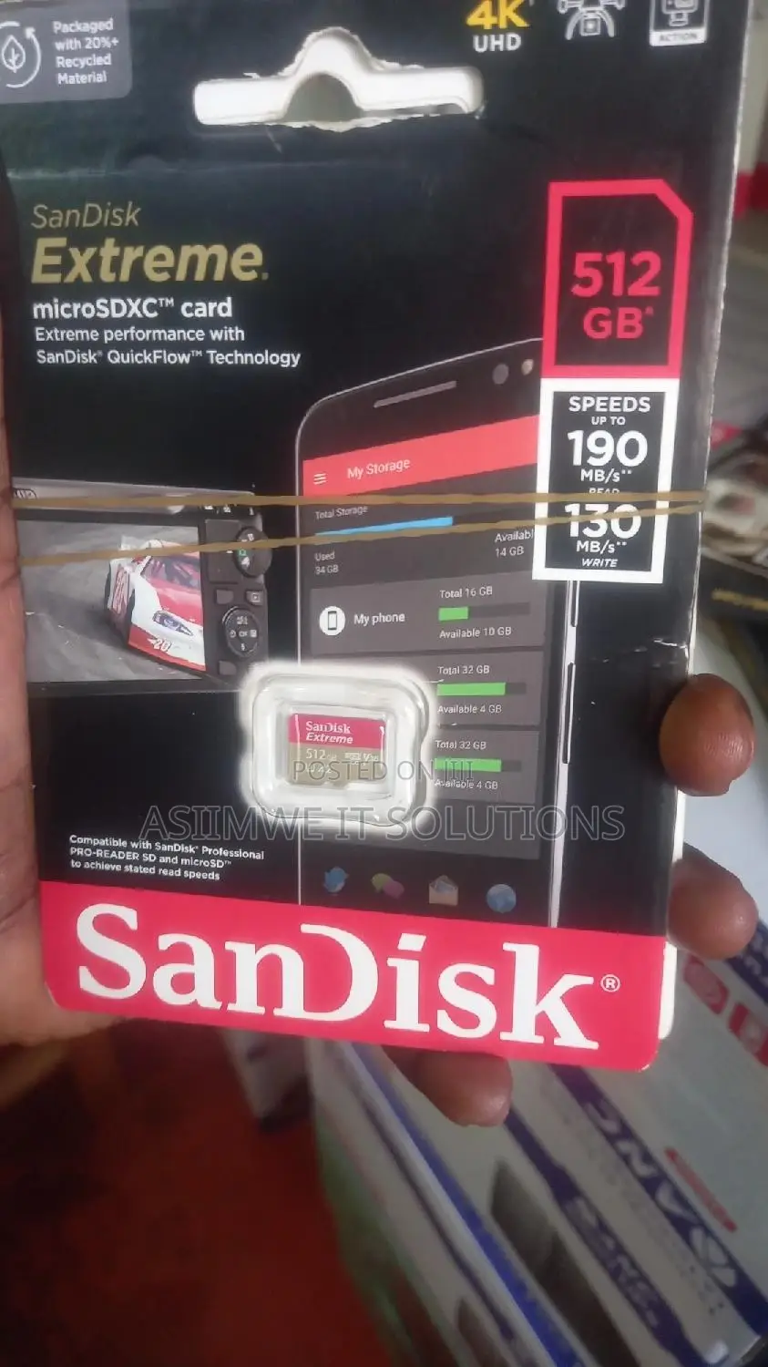 512gb Extreme Pro Micro Sd Card 190 Speed