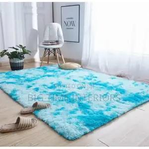 Sky Blue Soft Fluffy Center Carpet 1.5*2meters