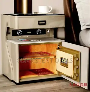 Smart Bedside Cabinet With Safe Box and Wireless Charging