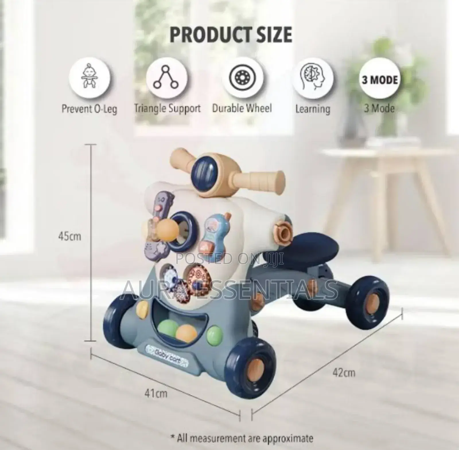 3 in 1 Baby Walker Anti-Roller Walkers