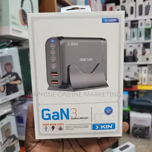 200W Gan 6-Port USB-C Charger, Fast PD QC Charging