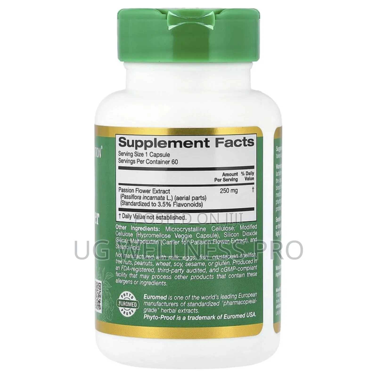 Euroherbstm, Passion Flower Extract, 250 Mg, 60 Veg Caps
