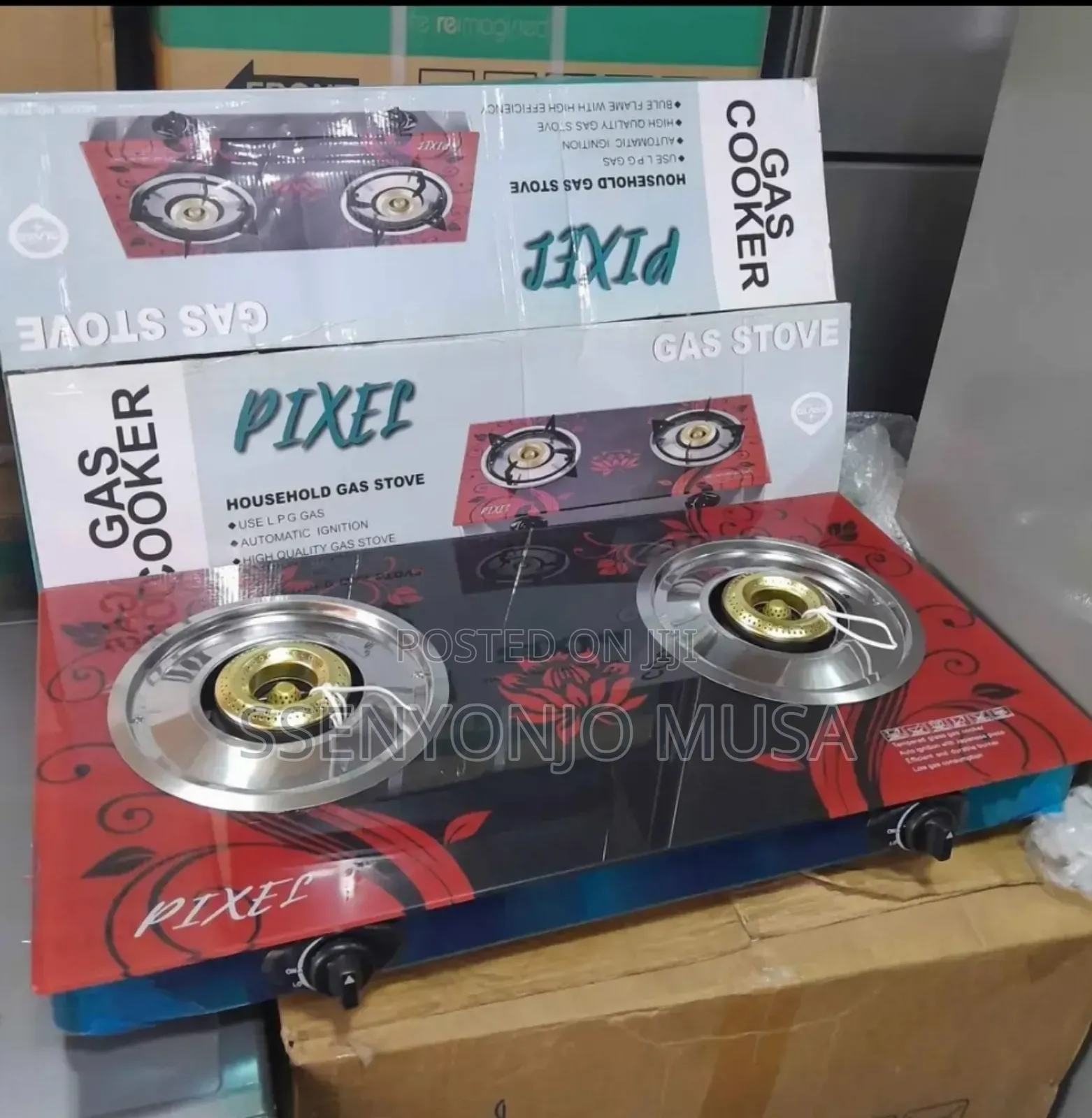 Pixel 2 Burner Tempered Glass Gas Stove | Automatic Ignition