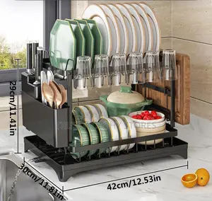 2 Layers Classic, Metallic Dish Drying Rack