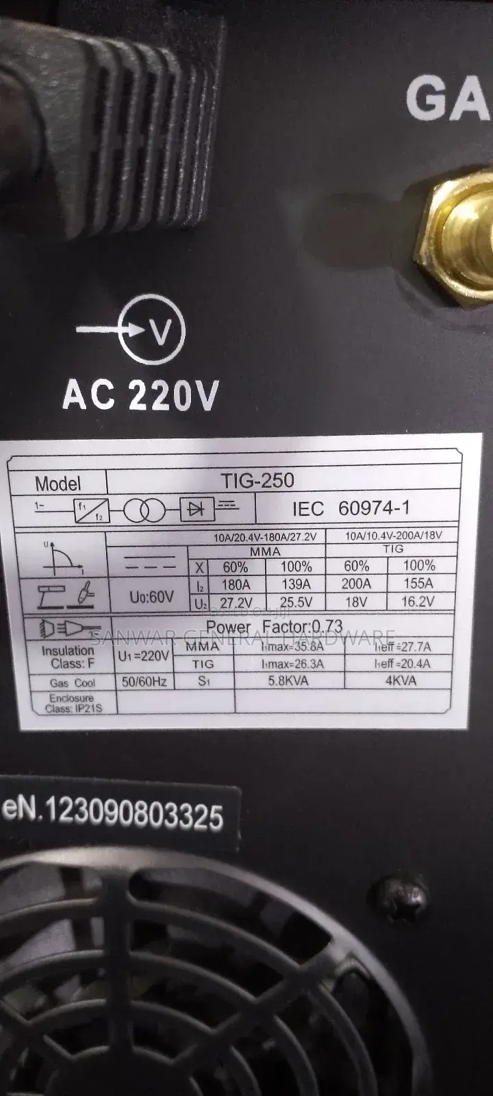TIG-250 Welding Machines (TIG and MMA- Welding)