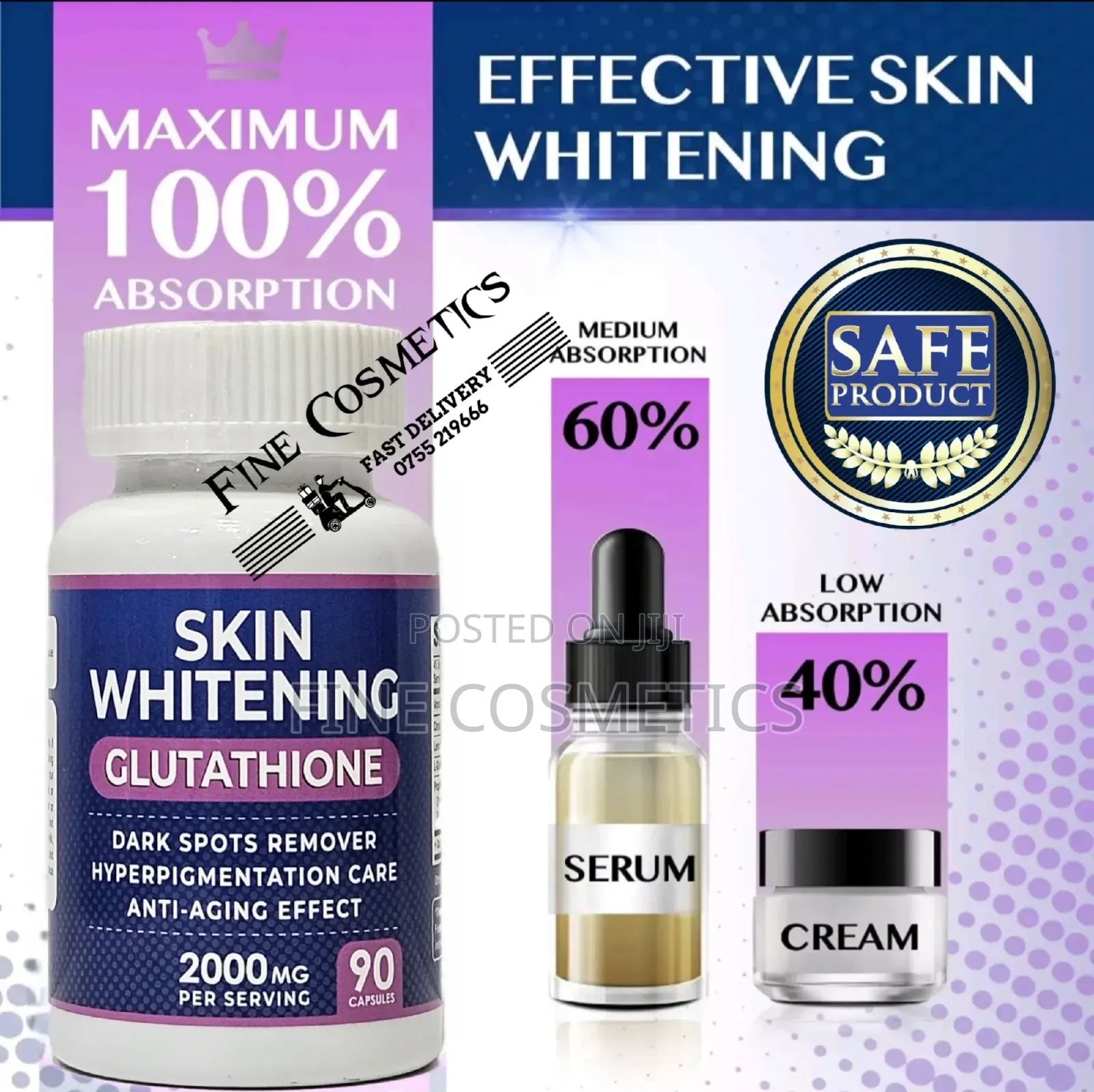 Wholesale Only Skin Whitening Pill Lightening Gluta Capsule