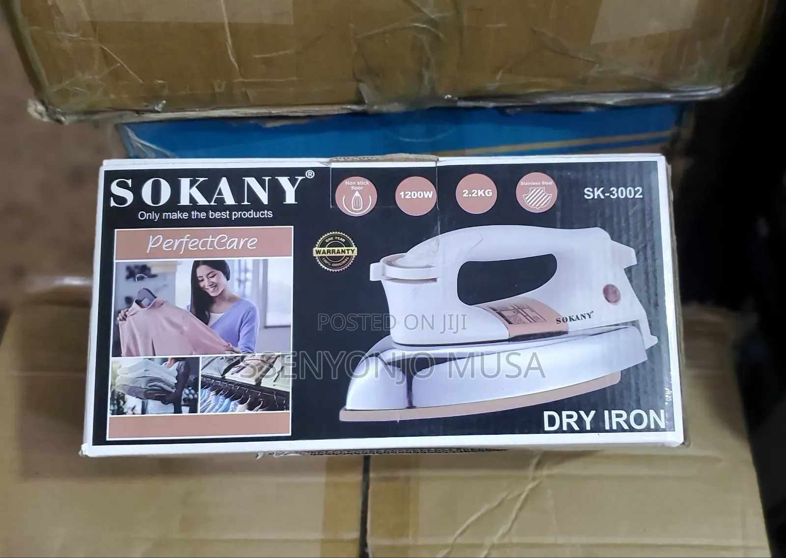 Sokany Heavy Duty Iron Box Sk-3002 | 1200w, Dry,Professional