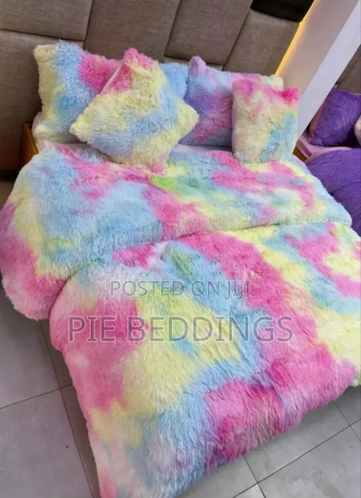 Quality Rainbow Fluffy Bedcover