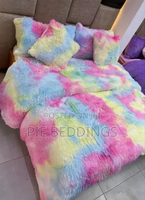 Quality Rainbow Fluffy Bedcover