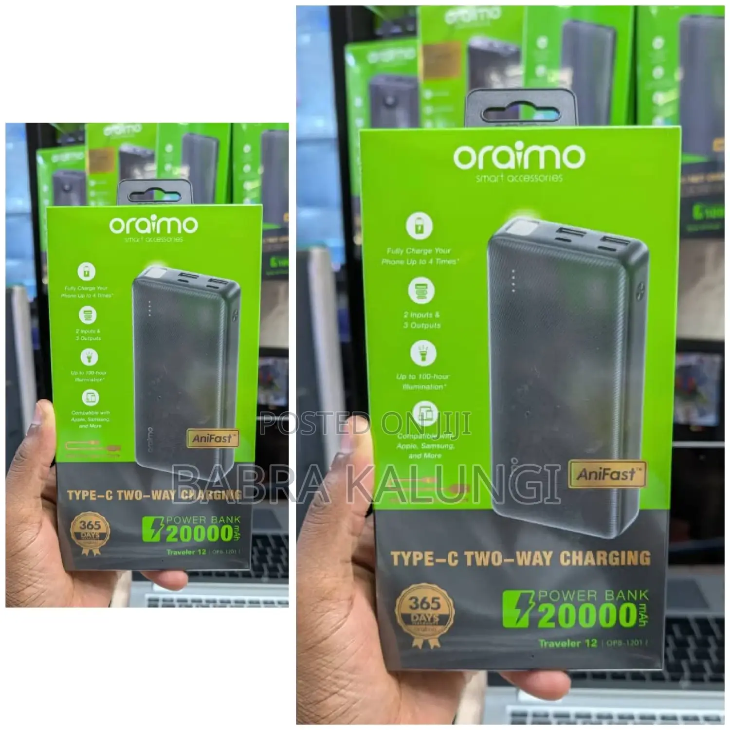 Original Oraimo 20,000mah Power Bank With Warranty.