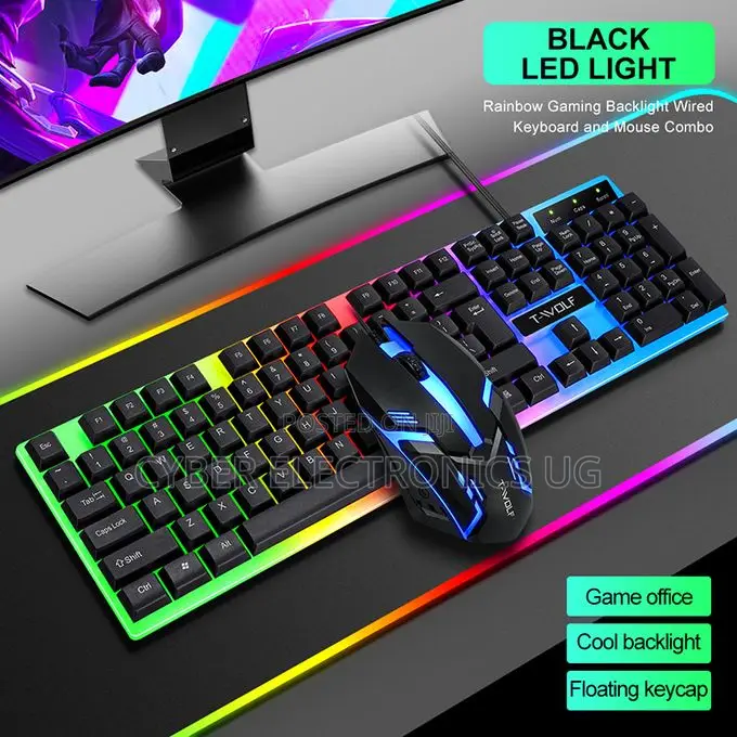 Gaming Keyboard and Mouse With Background Light Mouse