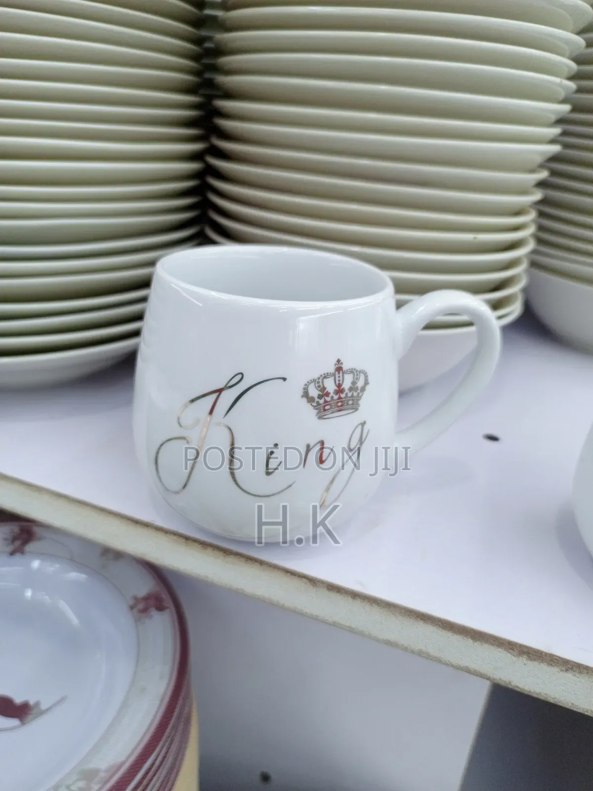 King and Queen Ceramic Coffee Mugs (12pieces)