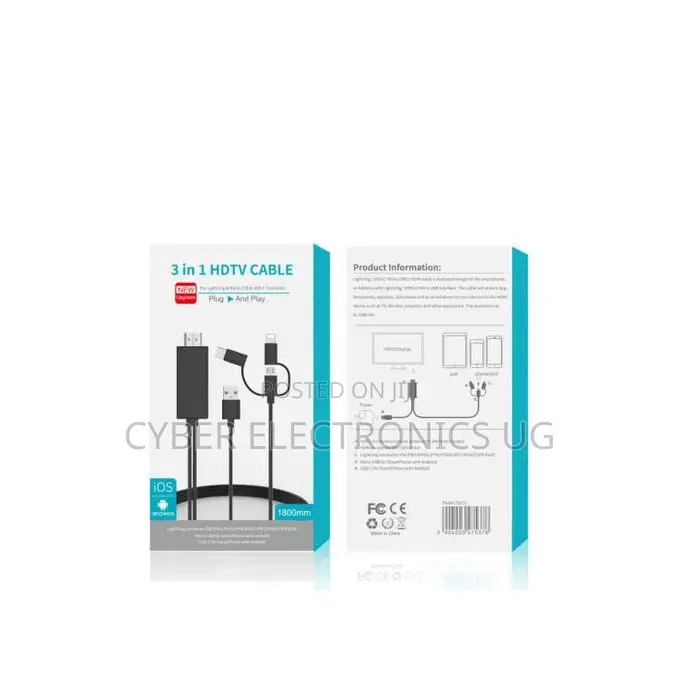 3in1 HDMI Adapter Phone to HDMI Cable Type-C/Micro USB