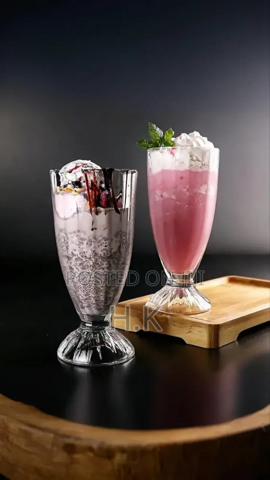 6-Piece Set Ice Cream Glasses.
