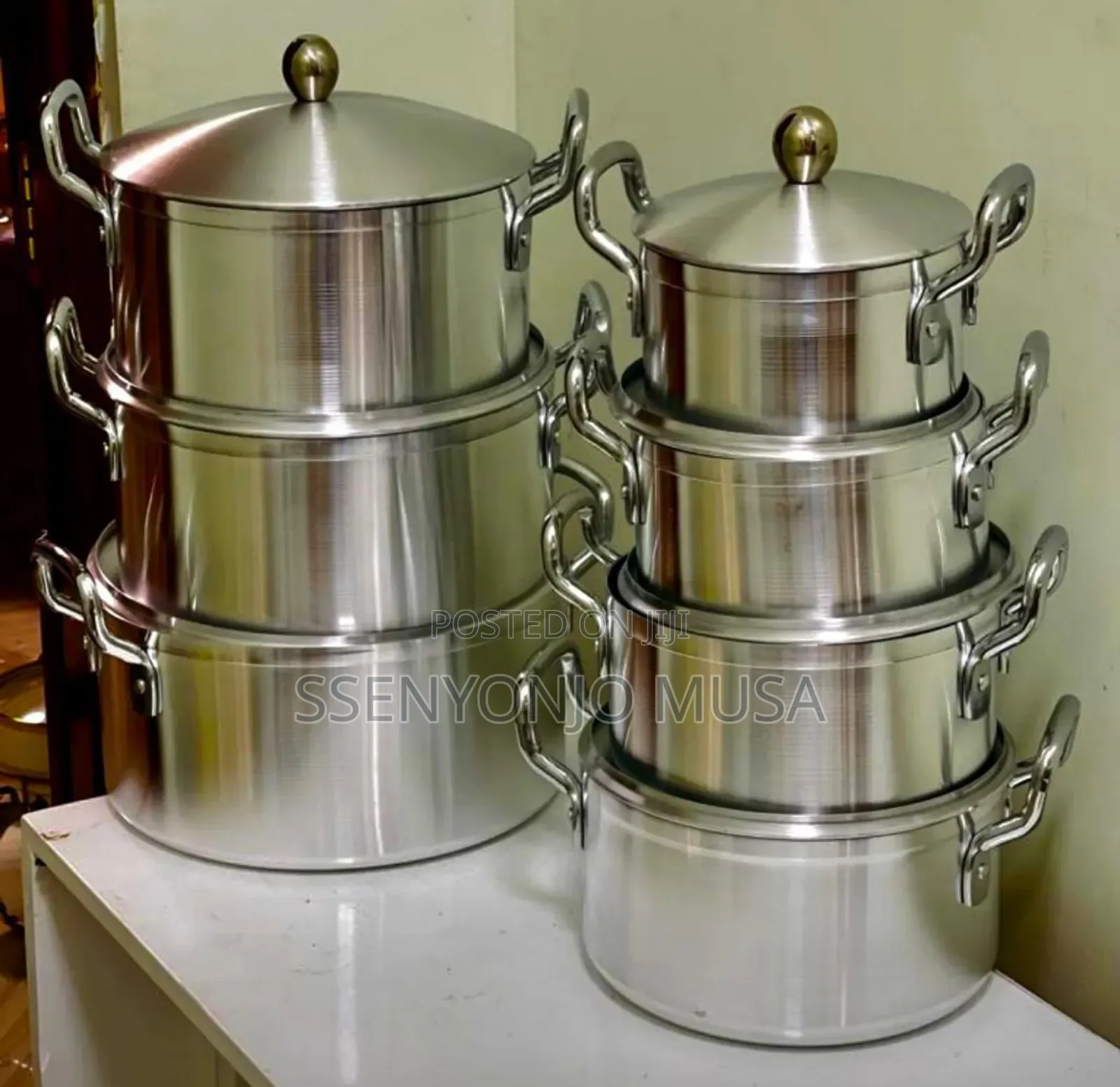 7pcs Aluminium Cooking Saucepans Serving Dishes|Silver