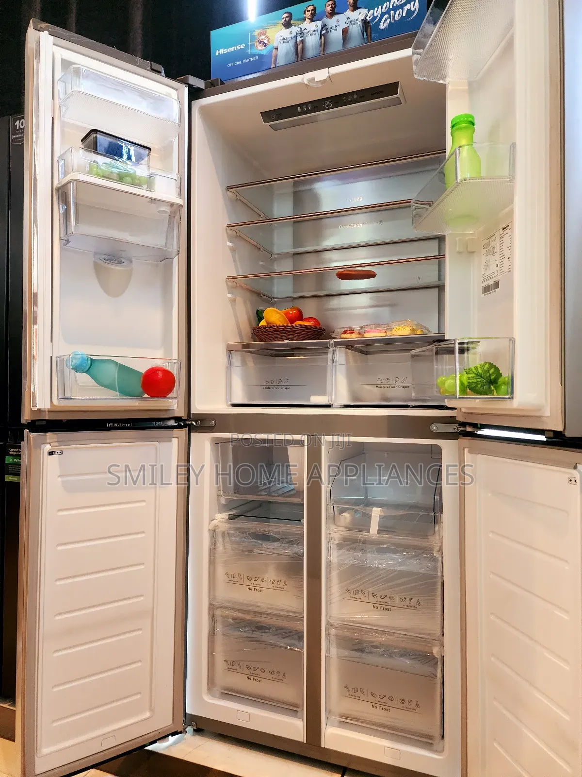 Brand New Hisense 561ltrs Side by Side Fridge Silver