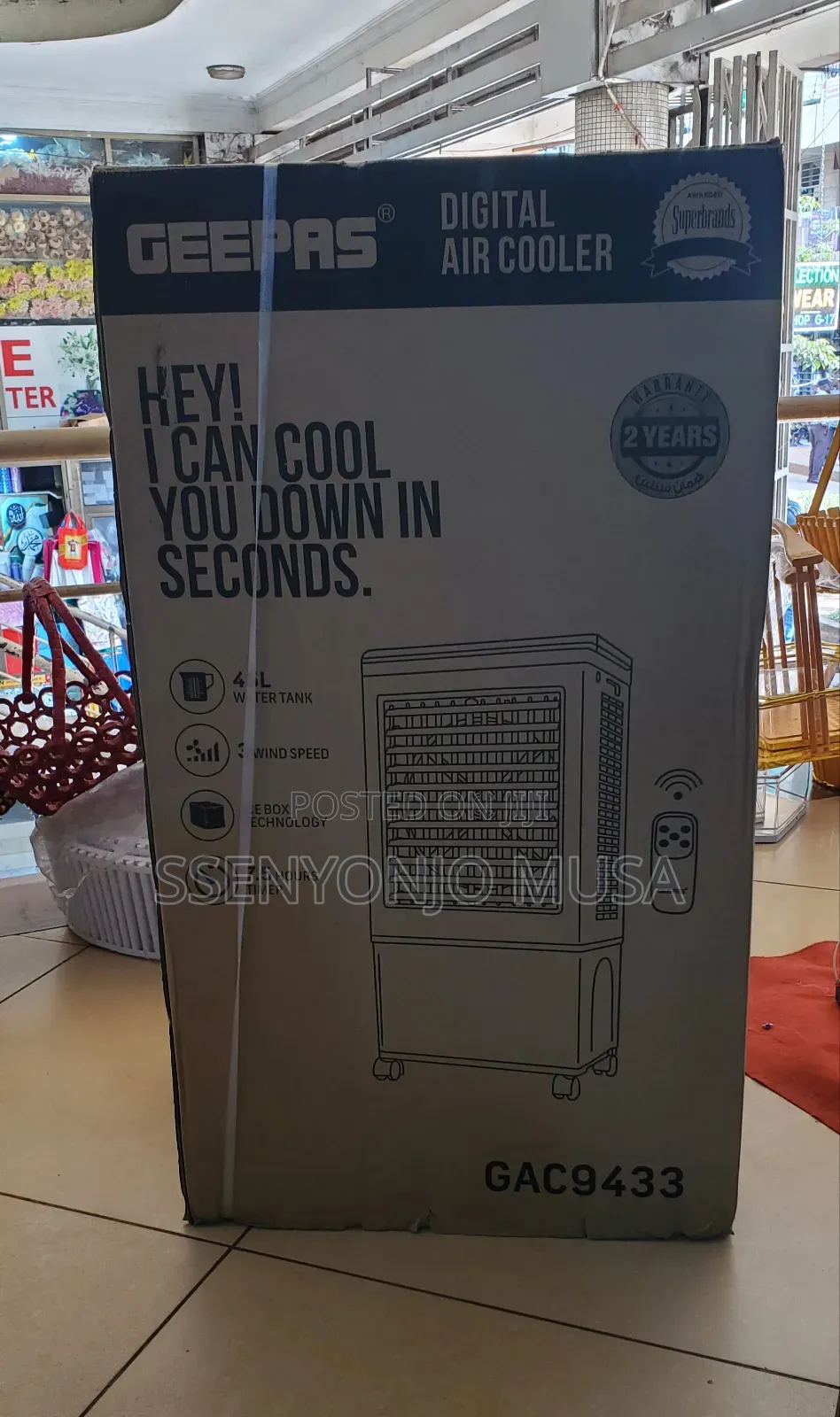 Geepas Digital Air Cooler 45l | Remote Control |3 Modes