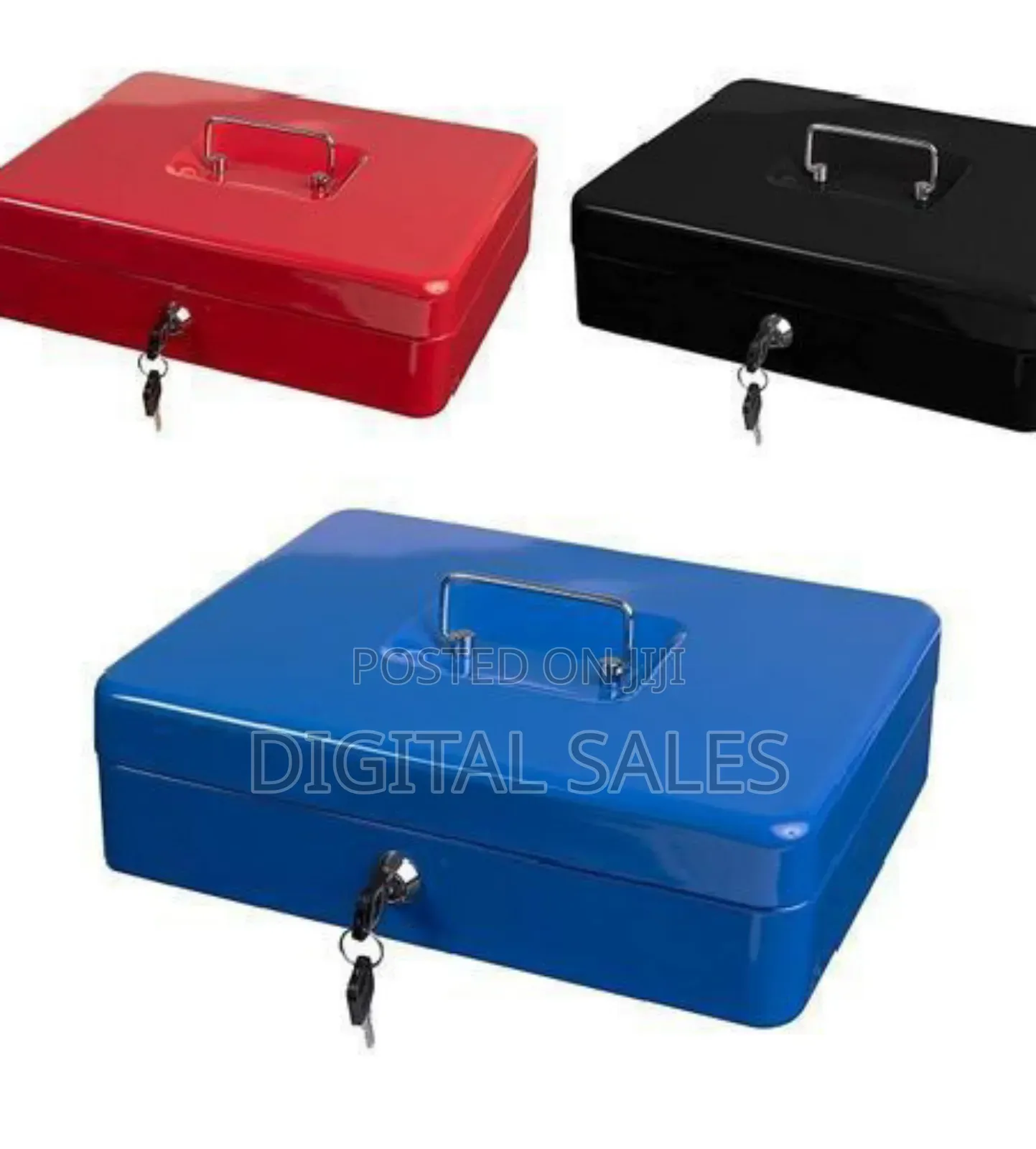 Safe Cash Box Money Bank - Red,Blue