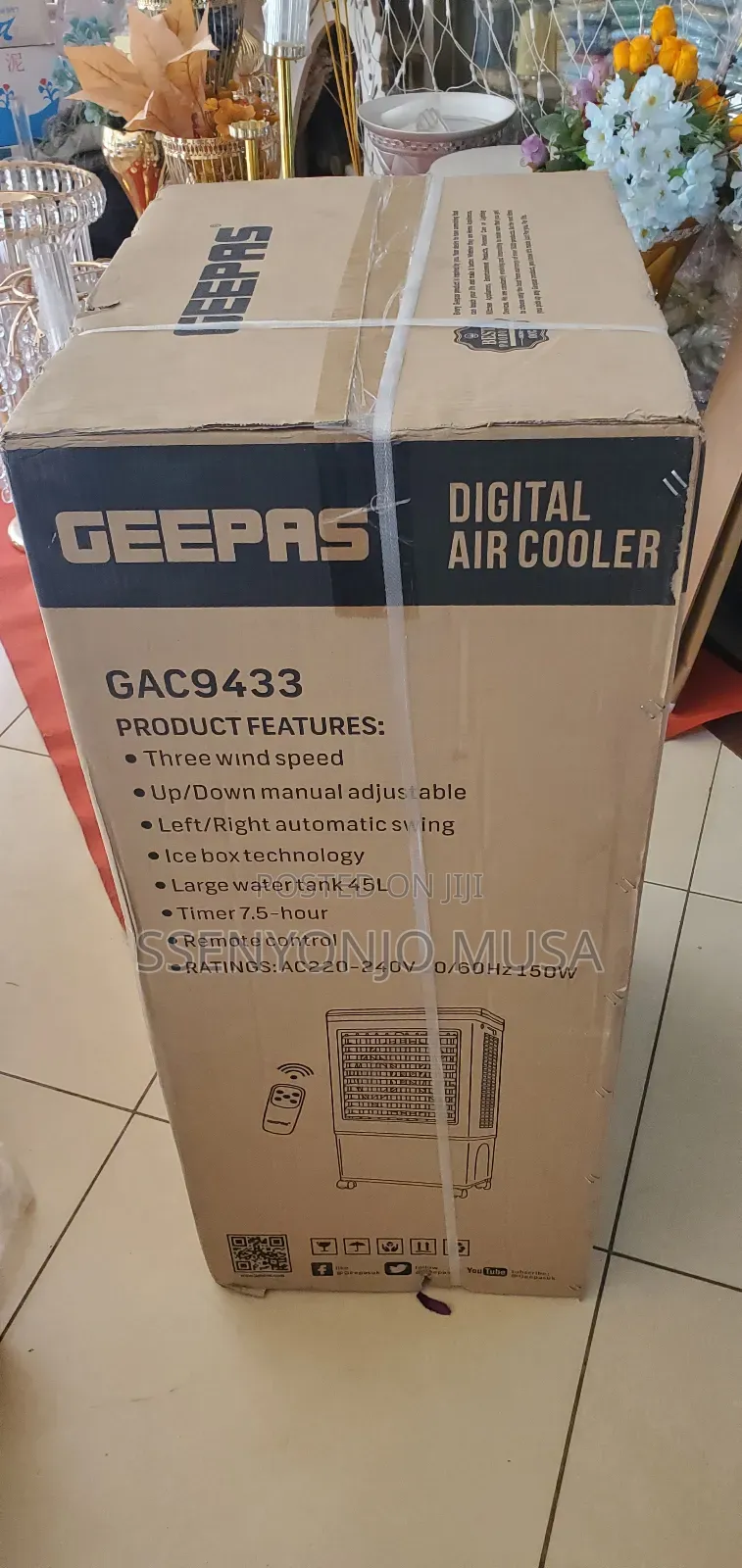 Geepas Digital Air Cooler Gac9433n | Stay Cool Comfortable