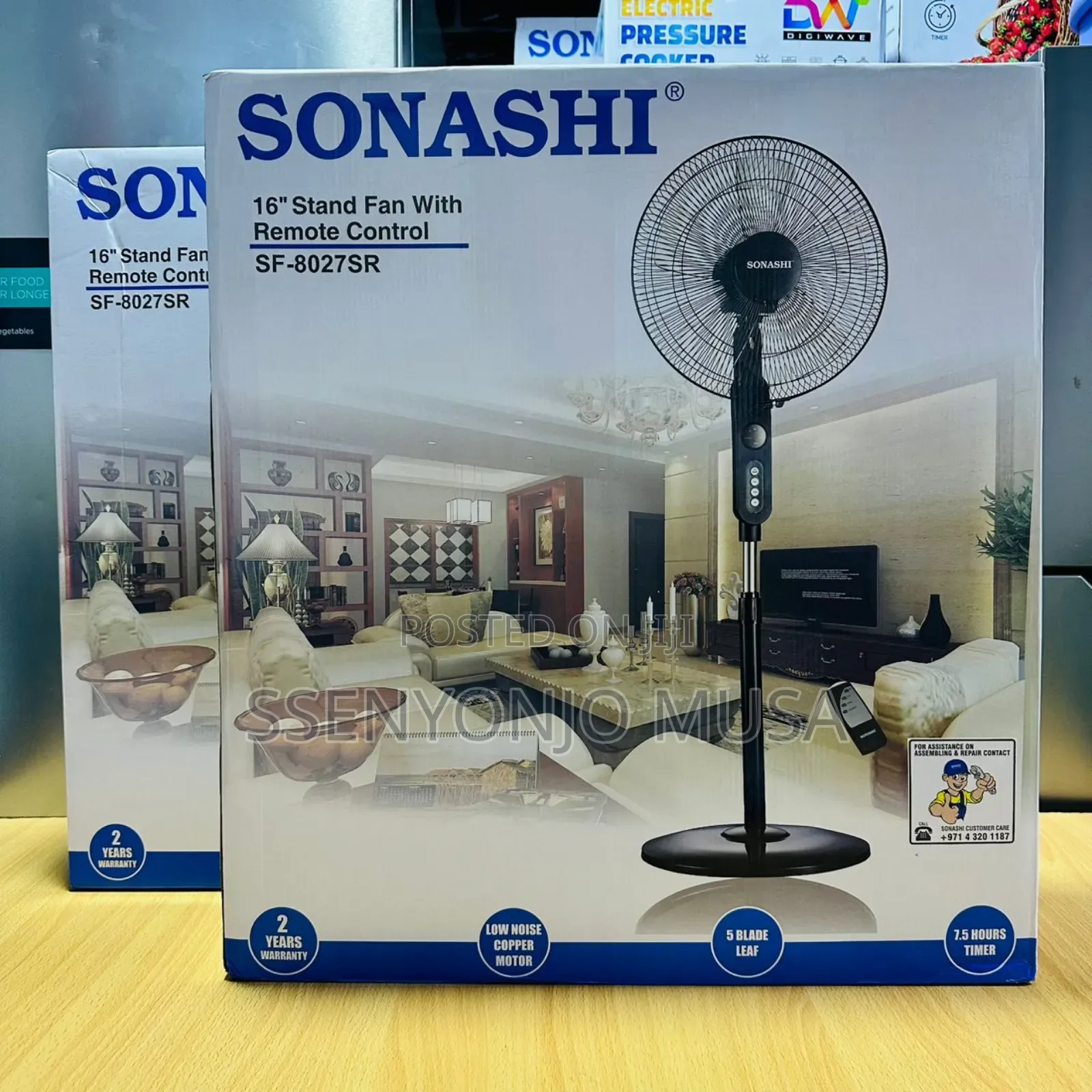 Sonashi Sf-8027sr Standfan |16" Floor Fan With Remotecontrol